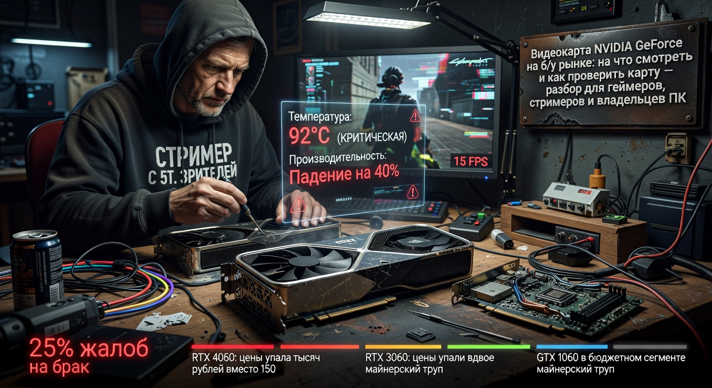 Видеокарта NVIDIA GeForce на б/у рынке: на что смотреть и как проверить карту — разбор для геймеров, стримеров и владельцев ПК
