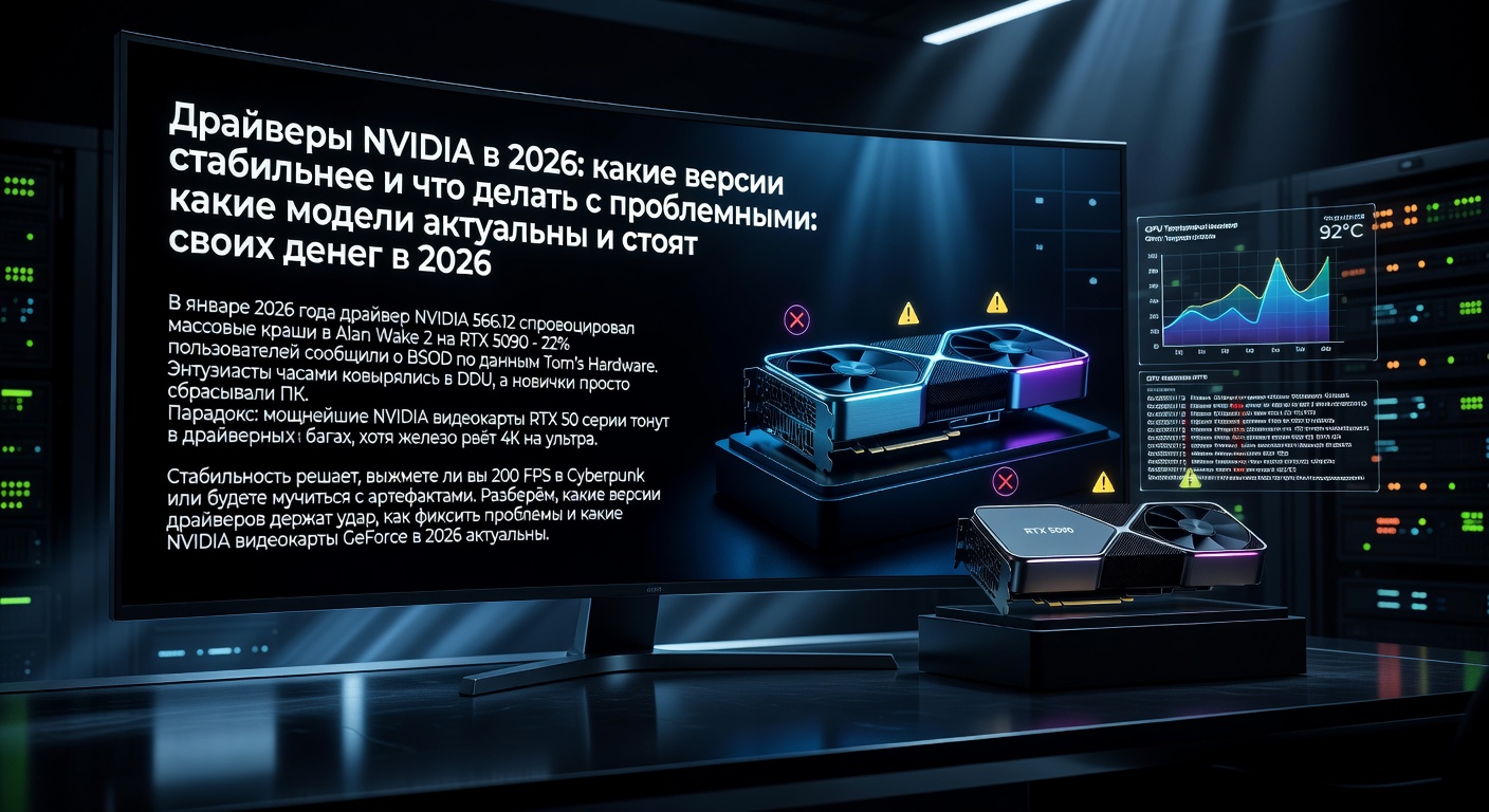 Драйверы NVIDIA в 2026: какие версии стабильнее и что делать с проблемными: какие модели актуальны и стоят своих денег в 2026