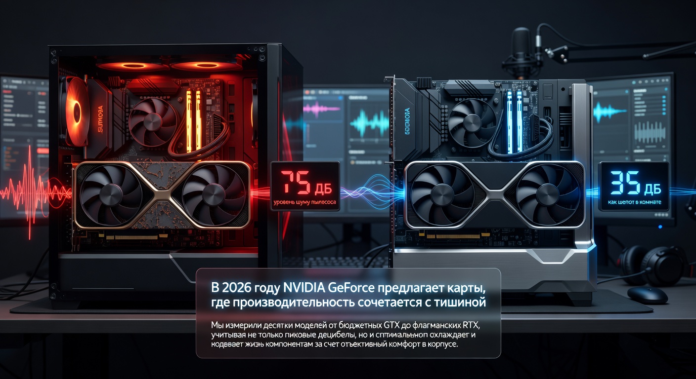 Самые тихие видеокарты NVIDIA GeForce 2026: рейтинг по уровню шума под нагрузкой