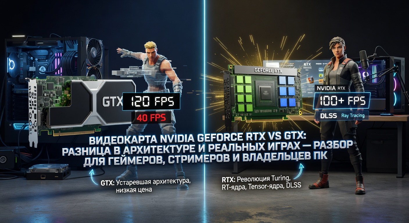 Видеокарта NVIDIA GeForce RTX vs GTX: разница в архитектуре и реальных играх — разбор для геймеров, стримеров и владельцев ПК