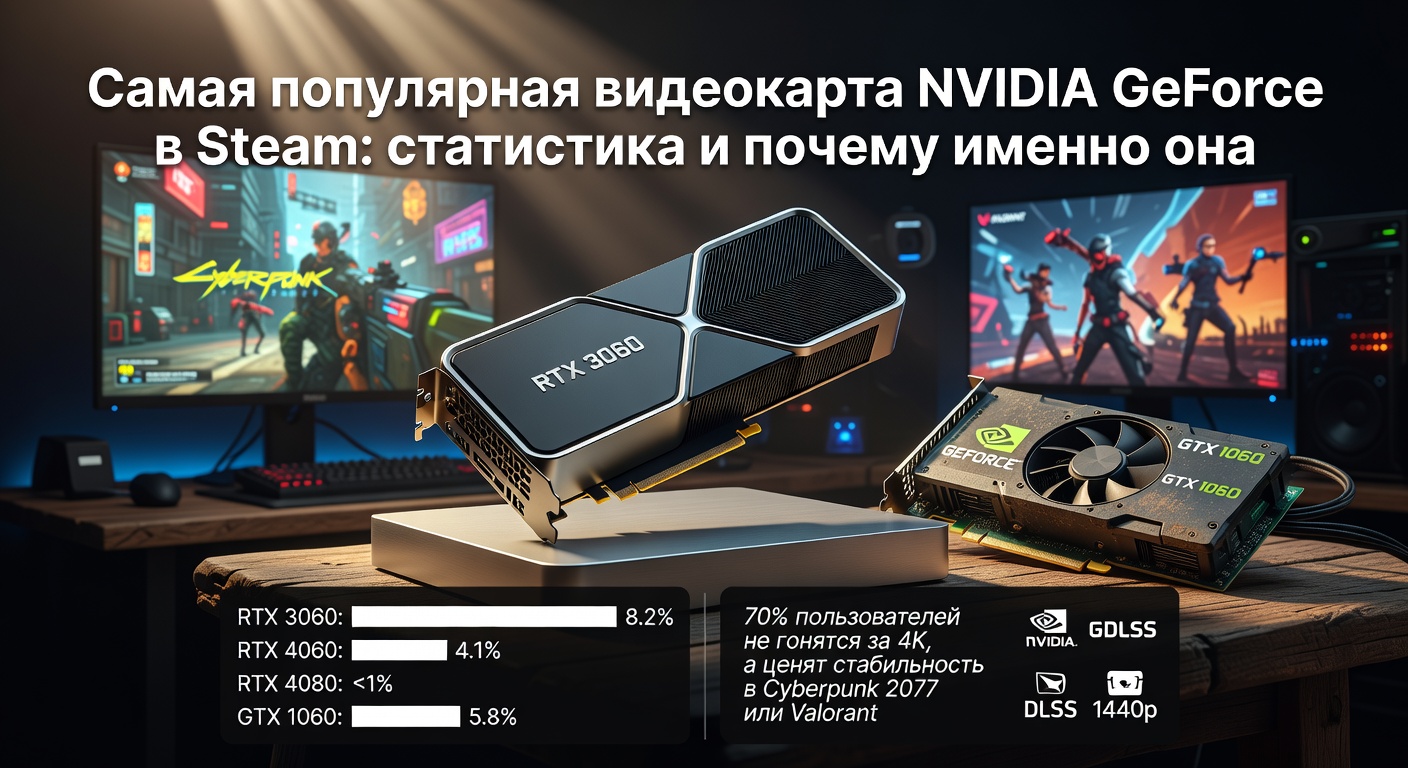 Самая популярная видеокарта NVIDIA GeForce в Steam: статистика и почему именно она